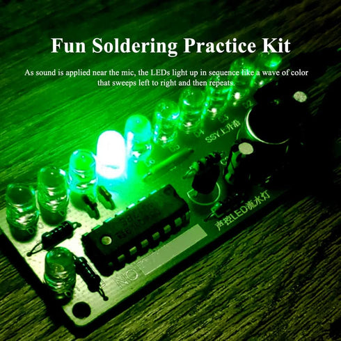 10 CD4017 ISolderStore Colorful LEDs Soldering Practice Board Electronic DIY Kits Soldering Practice Kit for Teens Kids