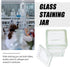 ULTECHNOVO 2 Pcs Glass Staining Jar Laboratory Material, 9-Slide Staining Tank with Lids