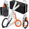 SUVIVISUN Trauma Shears 6-in-1, EMT Scissors Foldable with Holster & Belt Clip, Stainless
