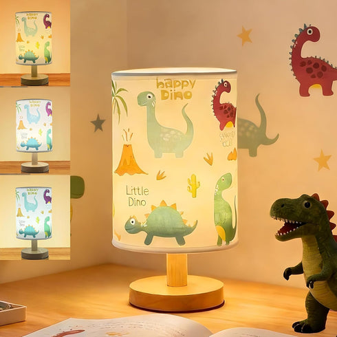 Lonxin-Da Dinosaur Kids Table Lamp for Bedroom Kids Bedside Lamp 3 Colors Dimmable