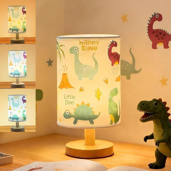 Lonxin-Da Dinosaur Kids Table Lamp for Bedroom Kids Bedside Lamp 3 Colors Dimmable