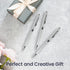 Cambond Ballpoint Pens Metal Pen - Silver with Black Ink for Gift Business Men, 3 Pens with 3 Refills