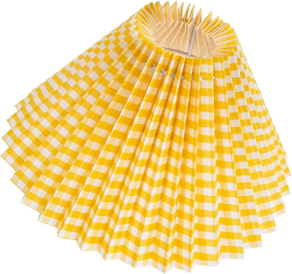 SOLUSTRE Pleated Cloth Lampshade E27 Base Light Shade Drum Chandelier Shades Floor