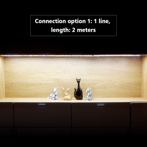 Counter Kitchen,Cupboard,Desk,Showcase,Shelf,6.6 Set,120 LED,1200lm,6000K White,4 WOBANE LED Under Cabinet Lighting
