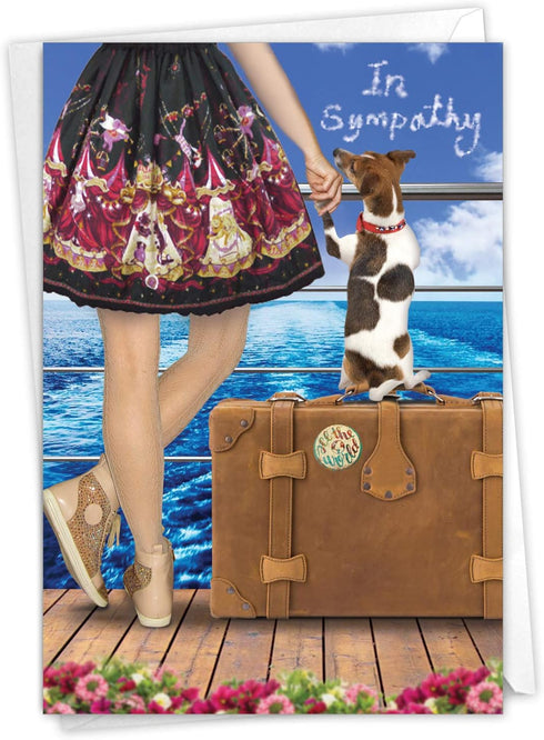 The Best Card Company Pet Sympathy Card with Envelope, Animal Bereavement for Dog and Friend - C6881SMG-PS