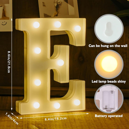 26 Light Up Letters, Led Letter Lights Alphabet, Decorative Lighted Letter, Battery Powered Led Marquee Letters