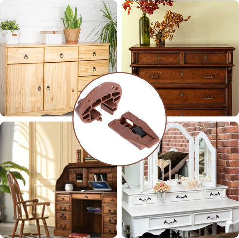 10PCS Drawer Slide Track Guide Glide for Kenlin, Rite Trak 2, Center Mount Drawer for Dressers, Hutches, Nightstand