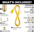 Lamp Repair Kit for Table Lamps and Floor Lamps, Lamp Rewiring Kit with 3 Way Lamp Socket Replacement, 12FT Cord and Essential Hardware, Lamp Part Kits for Do It Yourself (Brass Finish)