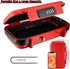 XXL Large Outdoor Waterproof Security Lock Box, Shockproof Travel Safe with Removable Wire Rope, 4-Digit Combination