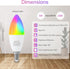 ORALUCE Smart Light Bulb Work with Alexa & Google Home, C37 E12 LED Light Bulb 40W Equivalent, 2.4GHz WiFi & Bluetooth Color Changing APP Dimmable, Multicolor LED Bulb 450 Lumens,4P by ORALUCE