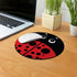 Non-Slip Round Mousepad, FINCIBO Red Ladybug Mouse Pad for Home, Office and Gaming