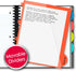 IQ+ iScholar 5-Subject Poly Cover Wirebound Notebook, College Ruled, 11 x 8.5 Inch Sheet Size, 200 Sheets, Black