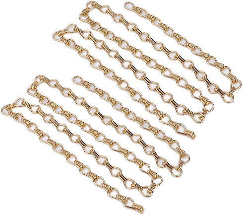 2PCS (2m/78.74in) Watris Veiyi Decorative Chain, Hanging Gold Chain, DIY Chandelier Decor Chain, Metal Chain for Home