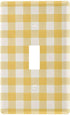 WELLDAY Toggle Light Switch Wall Plates, Butter Yellow Checkered Toggle Switch Wall Plate