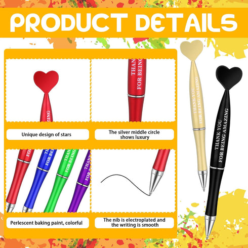 Yeaqee 36 Pcs Appreciation Pens, Bulk Inspirational Ballpoint Gifts, Thank You for Being Amazing for Employees