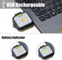 EGUKU Running Light, 2Pack Clip On USB Rechargeable LED Lights for Runners at Night, 4 Light Modes, Small Lightweight