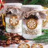 CCINEE Snowflake Stickers, Self Adhesive Round Stickers for Christmas Label and Wrapping Supply, 500PCS