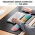 Keyboard Wrist Rest Set, Honeycomb Design Ergonomic Wrist Mouse Support Pad, Soft Silicone Typing Relief for Offices,