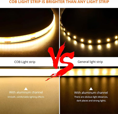 320COB 5m Warm White LED Strip Light Bright Home Decoration Light for Wardrobe Lights Display Cabinet Lights Dressing
