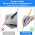 KFHENSOMR 4 Pack Sensory Pen Grips for Quiet Classroom Fidget Toys - Textured Silicone ADHD & Autism Calming Tools