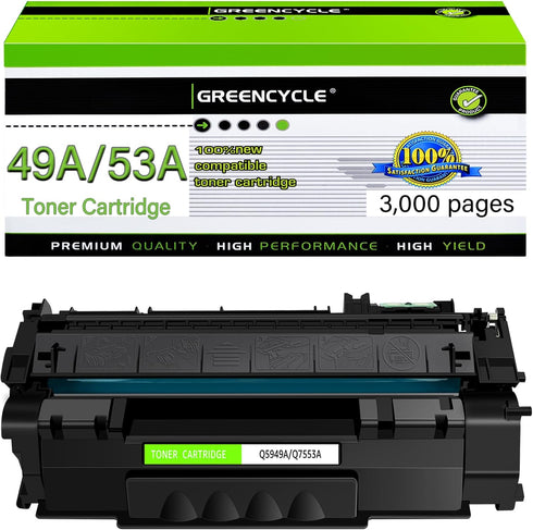 greencycle Compatible Q5949A Toner Cartridge Replacement for HP Laserjet 1320, 1320n, 3390, 1160, 1320tn, 1320nw, 3392,