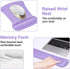 MOSISO Keyboard Mouse Pad Set, Large Gaming Mouse Pad & Wrist Rest, Ergonomic Non-Slip Mousepad for Home Office, Purple
