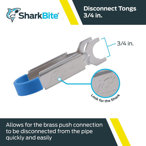 SharkBite 3/4 Inch Disconnect Tongs for Brass Plumbing Fittings, U713A, Push to Connect
