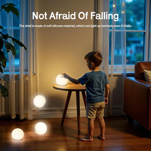 Dimming 7 30/60 Baby Night Light, Rechargeable Touch Control Night Light with Stepless & RGB Color Change, Soft