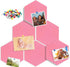 Hexagon Felt Cork Board Tiles, 6 PCS Self Adhesive Bulletin Boards, Wall Decor Stickers Set for Office Home School
