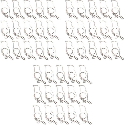 Folder Binder 60pcs Animal Note Documents, Shaped Page Binder, Bird Office Ticket, Decorative Metal Clips