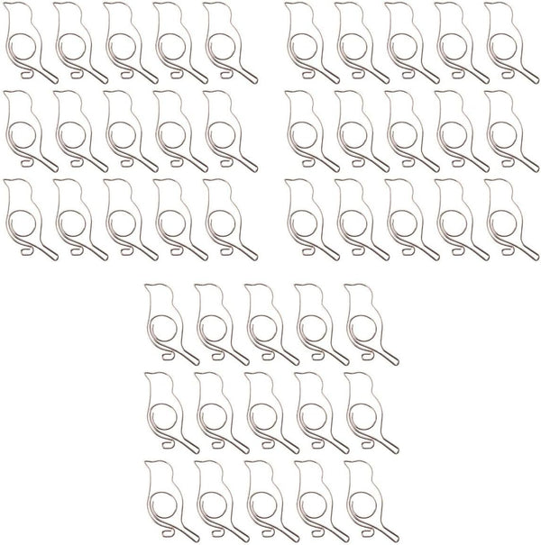Folder Binder 60pcs Animal Note Documents, Shaped Page Binder, Bird Office Ticket, Decorative Metal Clips