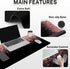 Britimes Set 4in1 35.4x15.7 inches Rose Gold Pink Keyboard Mouse Pad Black Golden Large Mousepad+Keyboard Wrist