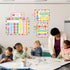 Rainbow Classroom Calendar Bulletin Board Set, Colorful Decoration with Hook and Loop Dot Stickers