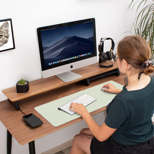 Desk Mat Large Protector Pad, Multifunctional Dual-Sided Office Desk Pad, Waterproof Desk Mat for Desktop, Pu Leather
