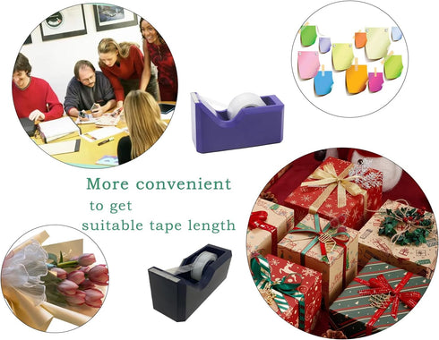 Desktop Tape Dispenser, Non-Skid Base, Colorful Heavy Duty Cute Tape Dispenser for Office Packaging