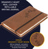 The Dragonfly Heart Real Leather Journal, 6 x 8.5 Inches, 200 Lined Pages, Elastic Strap, Leather Notebook for Writing