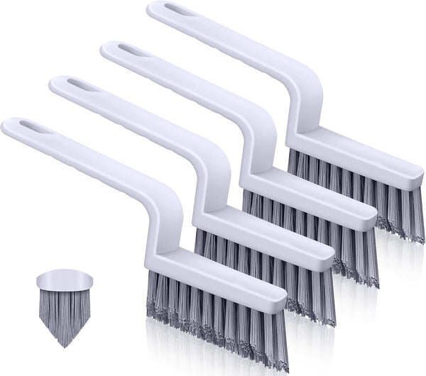 Grout Brush Cleaning, Hard Bristle Grout Cleaner for Tile Floors, 4 Pieces Bathroom Cleaning Brushes for Shower Tile