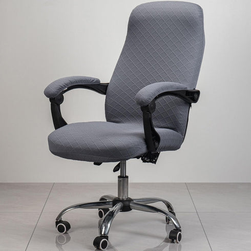 Office Chair Cover with Armrest Covers, Universal Stretch Desk Chair Cover, Computer Chair Slipcovers, Dark Gray