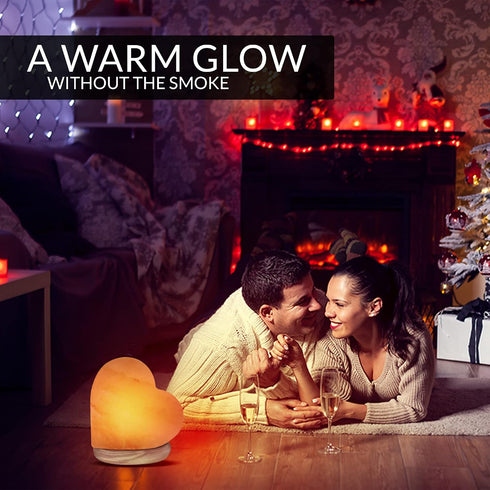 944AC Himalayan Glow USB Heart Salt Lamp, Multicolor Night light, Best Home Decor by WBM