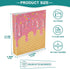 Aslsiy 3 1.5 Inch Kids Ring Binder Gradient Salmon Ice Cream Girls Round Clipboard Binder Decorative Harcover Binders