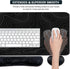 Set, 4Pcs (35.415.7 Set Topographic Mouse Pad Extended Mouse Pad+Keyboard Wrist Rest, Memory Foam Ergonomic Easy