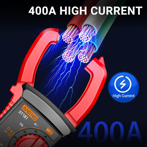 ANENG Digital Clamp Meter Multimeter Tester, 4000 Counts with NCV, Measures AC Current, Voltage, Capacitance, Resistance