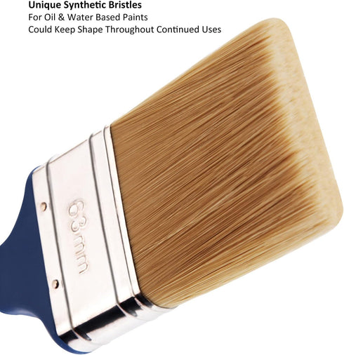 Multi Angle Adjustable Masonry Paint Brush - Stain Brushes for Fence & Wall Painting (3 Pack)
