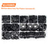800 Pieces Black Nylon Flat Washers Assortment Kit - 9 Sizes M2 M2.5 M3 M4 M5 M6 M8 M10 M12 (Not Rubber Washer)