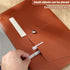 HJLLJJGA 1Pcs A4 Leather Document Holder Fashion Leather File Bag for Document Organizer Document Storage Bag Business