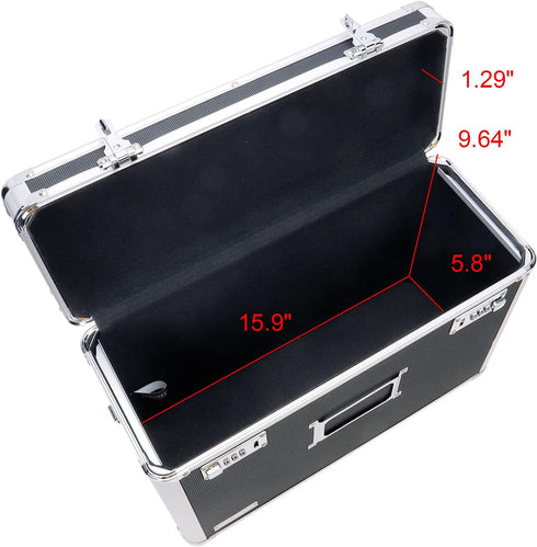 Vaultz File Organizer Storage Box - 14 x 7.25 x 12 Inch Portable Locking Totes for Office Documents
