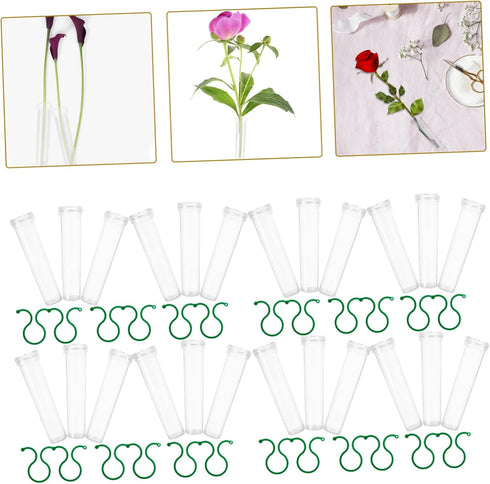 1set Levemolo Floral Tubes Reusable Water Containers for Fresh Flower Stems for Carnations Roses Sunflowers Lightweight