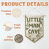 ArtisaEura Little Man Cave Wall Canvas Banners,Dragon Nursery Decor, Sage Green Dinosaur Dragon Hanging Display Pennant