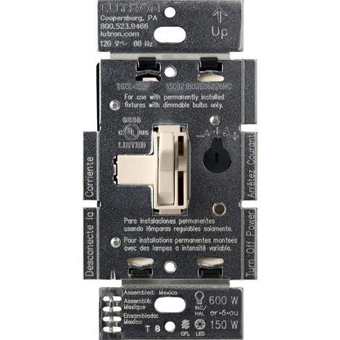 Lutron Ariadni/Toggler LED+ Dimmer Light Switch for Dimmable LED, Halogen and Incandescent