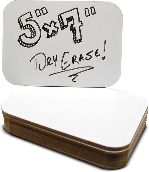 Flipside Dry-Erase Whiteboard, 5-inch x 7-inch, White, 24/Pack